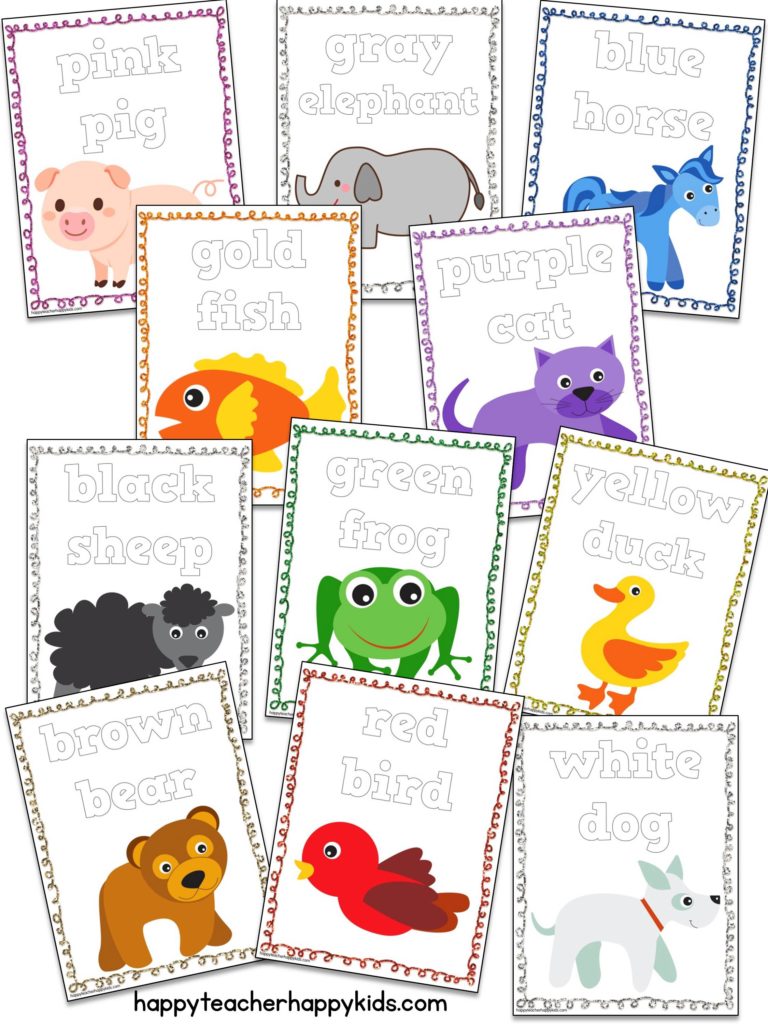 Brown Bear Play Dough Mats Collage