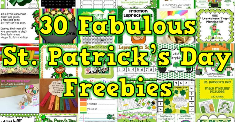 30 Saint Patrick’s Day Freebies for K-2 Teachers