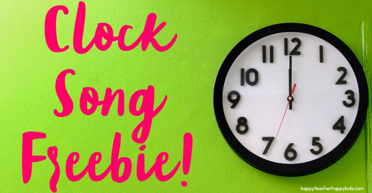 Telling Time Song for Kindergarten and First Grade